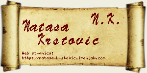 Nataša Krstović vizit kartica